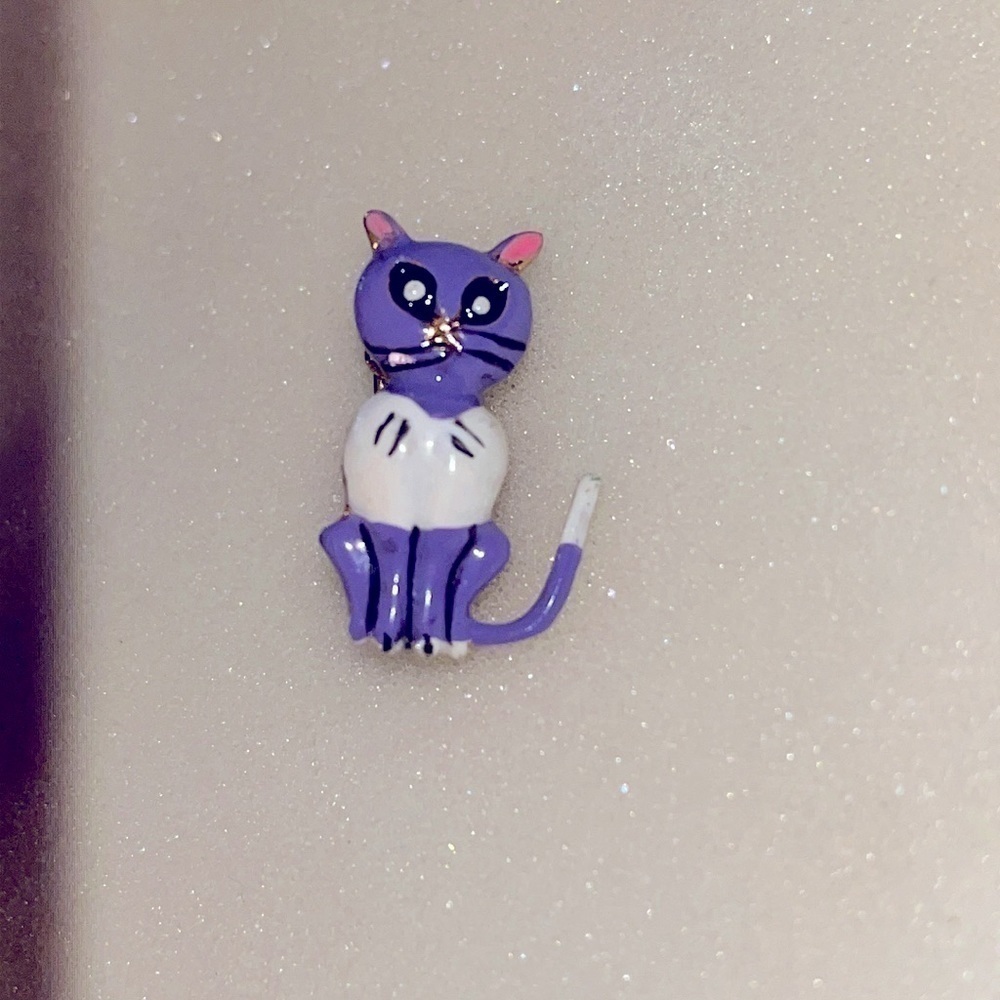 Vintage Kitty Cat Scatter Pin set of 2 Deadstock - Picture 3 of 4
